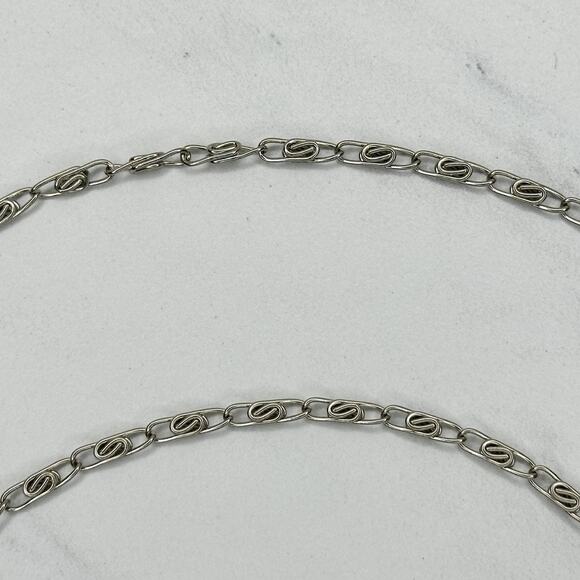 Silver Tone Swirl Chain Purse Strap 47" Crossbody Bag Replacement ✨ - Picture 3 of 11